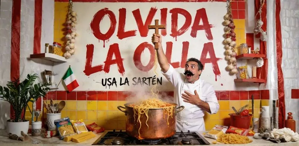 El "Sacrilegio" Italiano: Por Qué Deberías Cocer la Pasta en una Sartén con Agua Fría (y Olvidarte de la Olla)