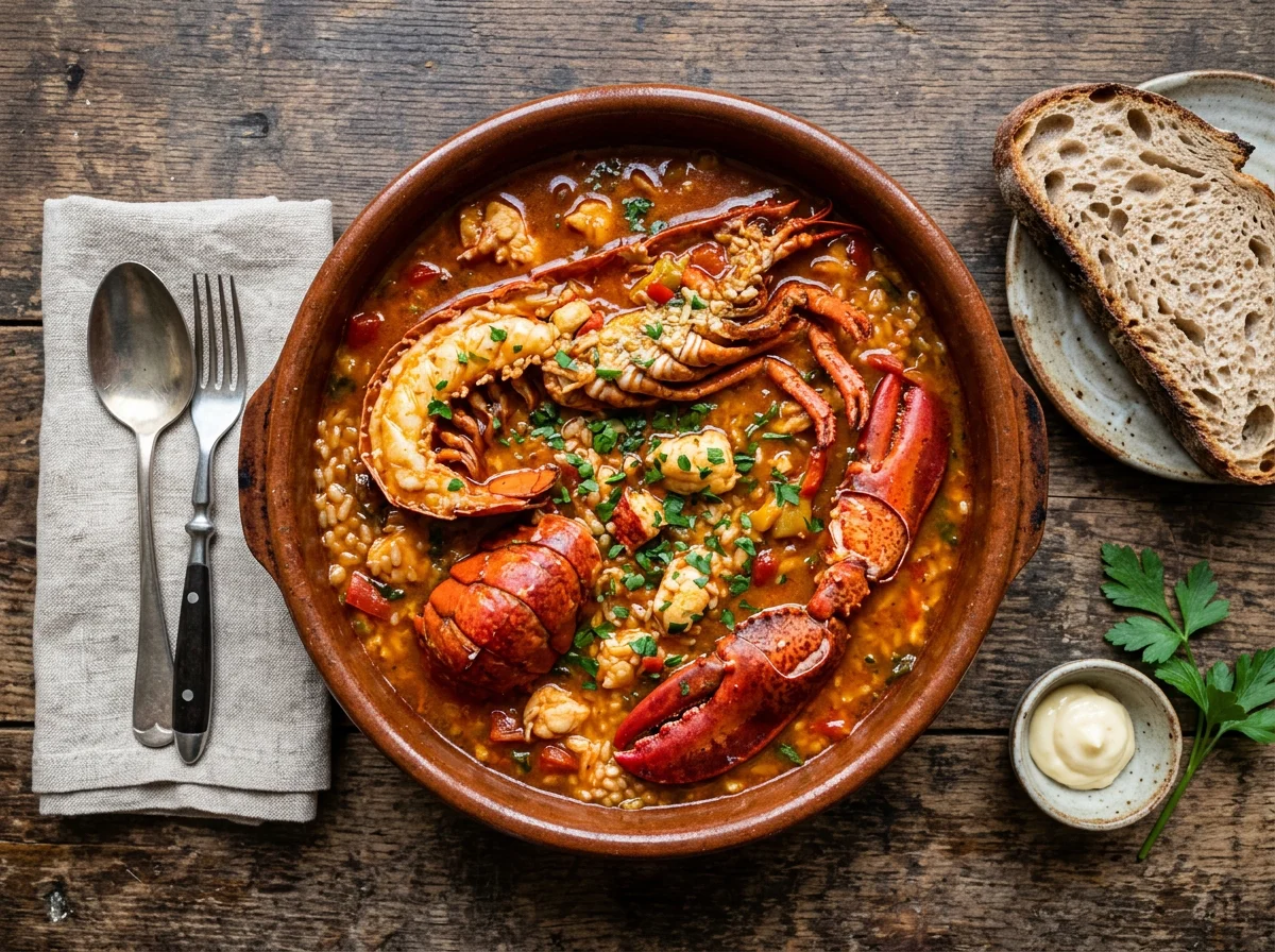 Arroz Caldoso con Bogavante al Estilo Tradicional Marinero