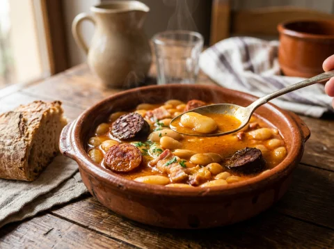 Fabada Asturiana Tradicional con su Compango Casero