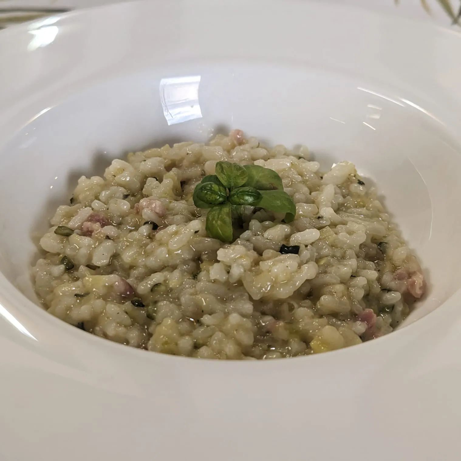 Risotto De Calabacín Y Bacon