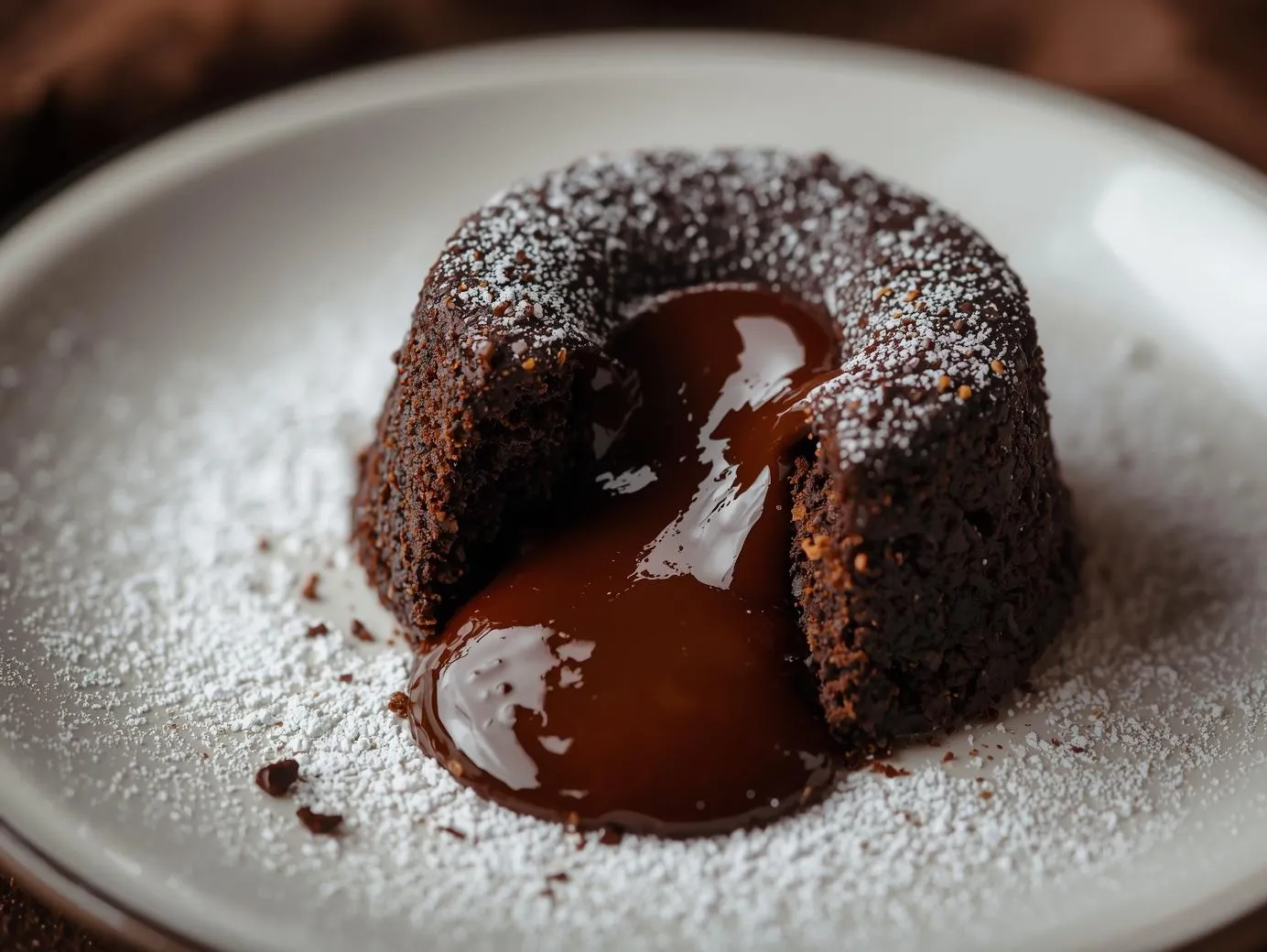 Coulant De Chocolate Con Corazón Fundente