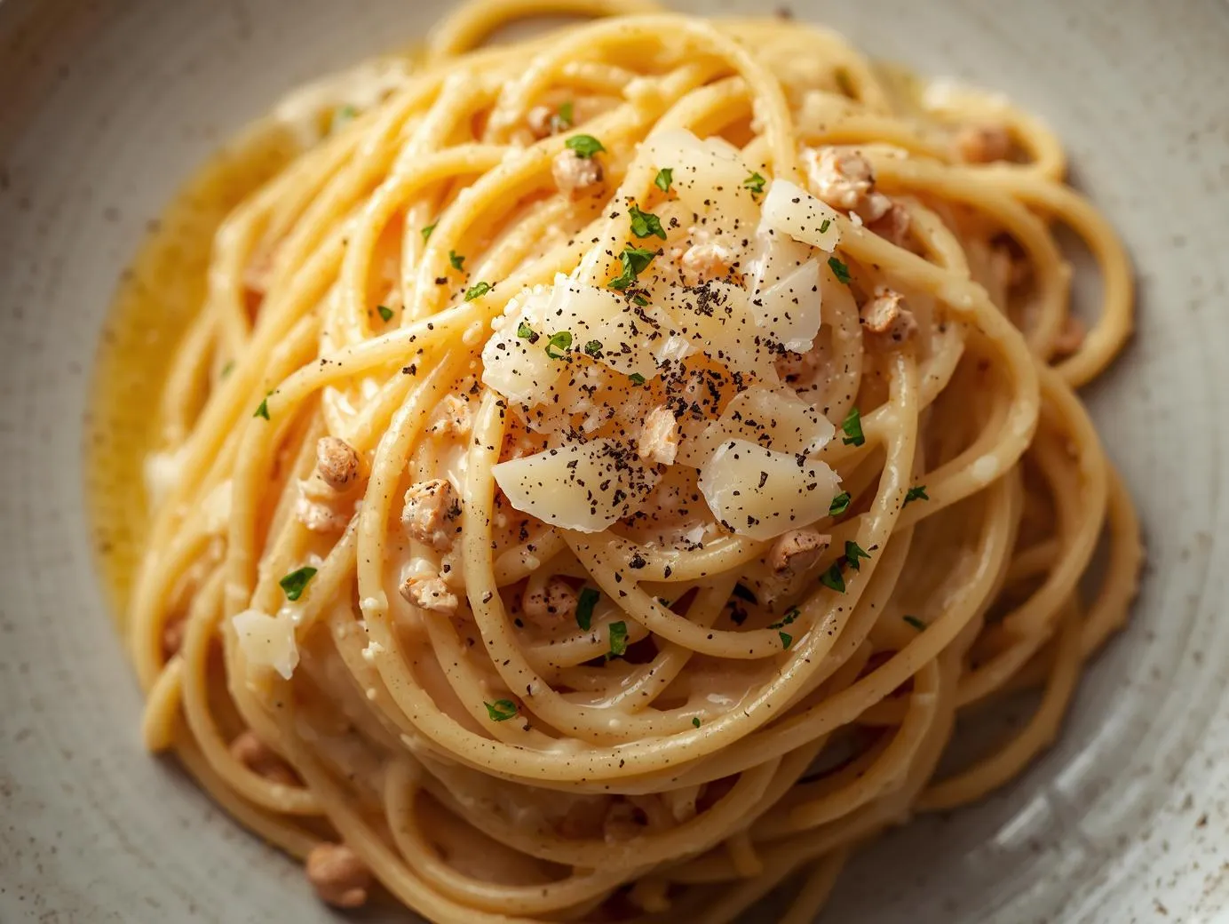 Espaguetis A La Carbonara Tradicional