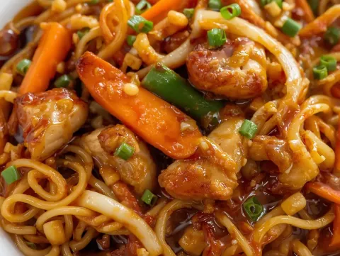 Noodles De Pollo Y Verduras