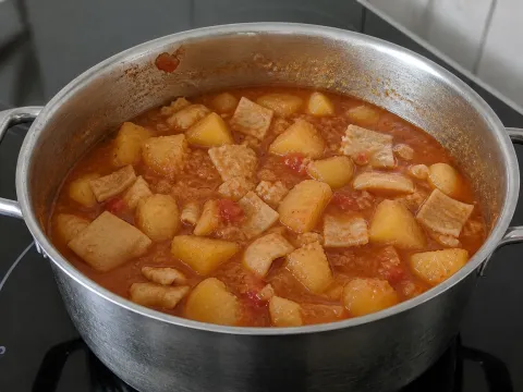 Patatas Guisadas Con Potarro Al Estilo Marinero