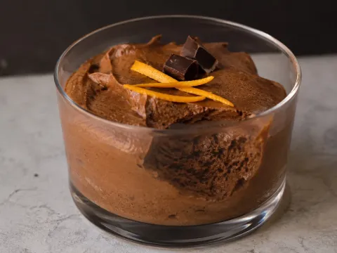Mousse De Chocolate Negro Y Naranja
