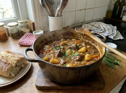 Estofado De Ternera Tradicional Con Patatas De La Abuela