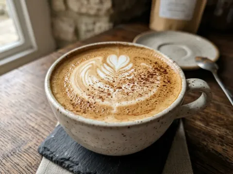 Cappuccino Italiano Casero Con Espuma Cremosa
