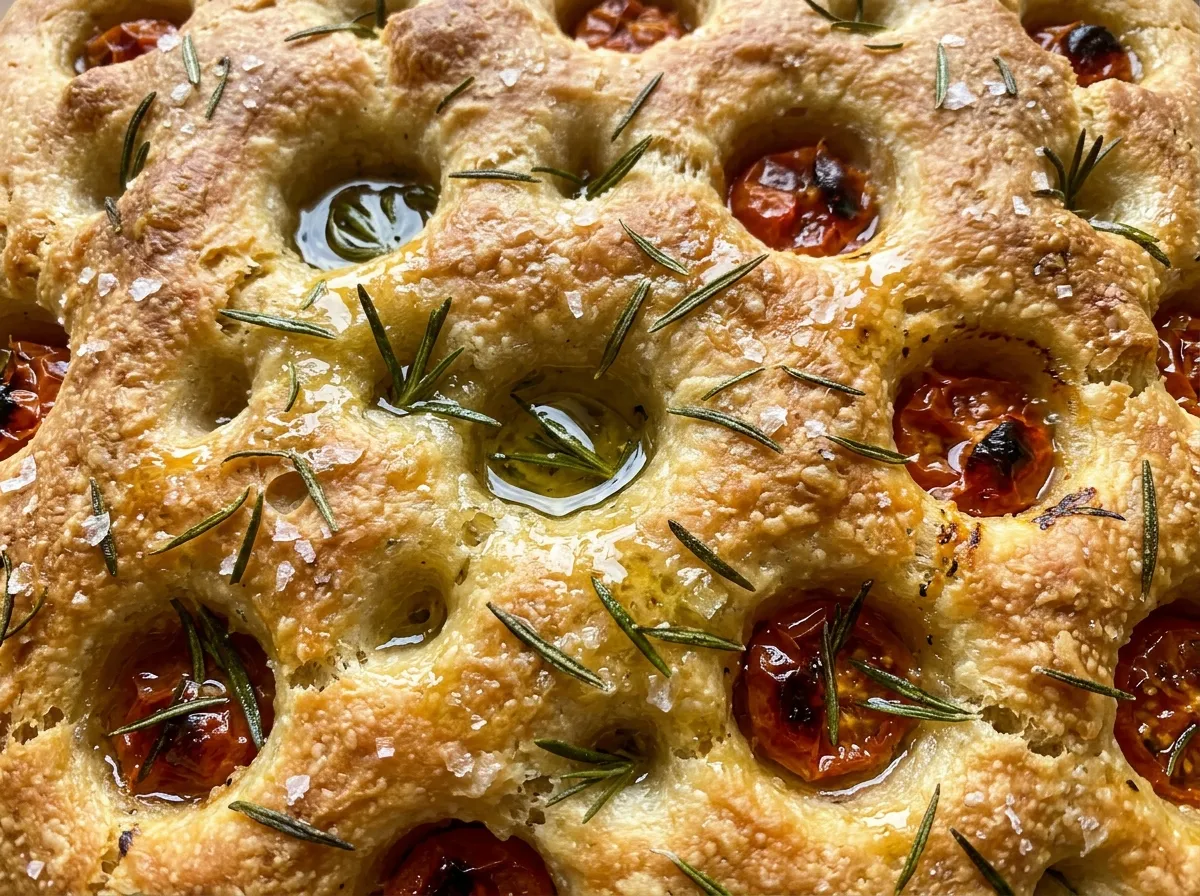 Focaccia De Romero Y Tomates Cherry En Thermomix