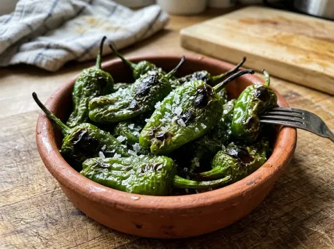 Pimientos De Padrón Crujientes Y Asados En Airfryer