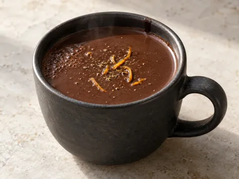 Chocolate Caliente De Naranja Y Cardamomo