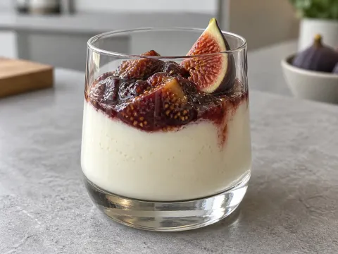 Panna Cotta De Yogur Con Compota De Higos