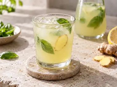 Limonada De Albahaca Y Jengibre